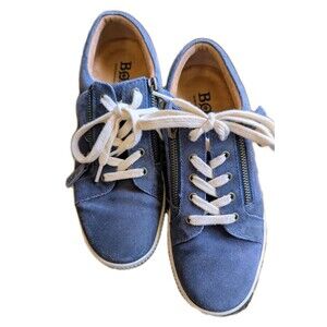Børn Khele Blue Suede Zip Sneaker Women's 8.5 M Comfort Walking Shoes Khele23